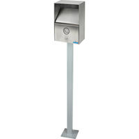 Smoking Receptacles, Wall-Mount, Stainless Steel, 3.3 Litres Capacity, 13-1/2" Height NI743 | Globex Building Supplies Inc.