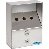 Smoking Receptacles, Wall-Mount, Stainless Steel, 1 Litres Capacity, 9" Height NI746 | Globex Building Supplies Inc.