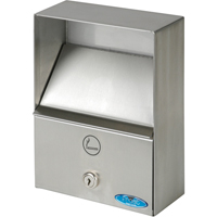 Smoking Receptacles, Wall-Mount, Stainless Steel, 1 Litres Capacity, 9" Height NI753 | Globex Building Supplies Inc.