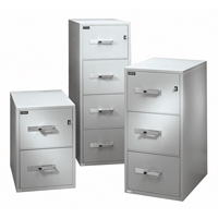 Fire Resistant Filing Cabinets, Steel, 4 Drawers, 19-3/4" W x 31" D x 54" H, Black OC737 | Globex Building Supplies Inc.