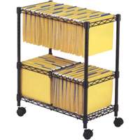 File Carts- 2-tier Rolling File Cart OE806 | Globex Building Supplies Inc.