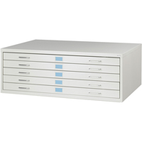 FacilTM Flat File Cabinets, 5 Drawers, 46" W x 32" D x 16-3/8" H OJ918 | Globex Building Supplies Inc.
