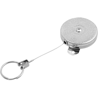 Self Retracting Key Chains, Chrome, 48" Cable, Mounting Bracket Attachment ON544 | Globex Building Supplies Inc.