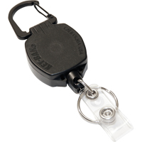 Self Retracting ID Badge and Key Reel, Zinc Alloy Metal, 24" Cable, Carabiner Attachment OP293 | Globex Building Supplies Inc.