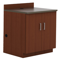 Modular Base Cabinet, Melamine, 2 Shelves, 39" H x 36" W x 25" D, Mahogany OP750 | Globex Building Supplies Inc.