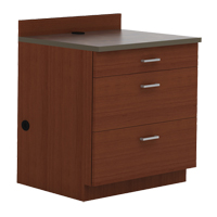 Modular Base Cabinet, 3 Drawers, 36" W x 25" D x 39" H, Mahogany OP752 | Globex Building Supplies Inc.