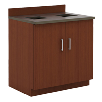 Modular Base Cabinet, Melamine, 39" H x 36" W x 25" D, Mahogany OP754 | Globex Building Supplies Inc.