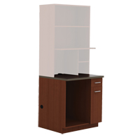 Modular Cabinet, Melamine, 39" H x 36" W x 25" D, Mahogany OP756 | Globex Building Supplies Inc.