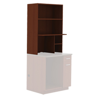 Modular Cabinet, Melamine, 3 Shelves, 48" H x 36" W x 18" D, Mahogany OP758 | Globex Building Supplies Inc.