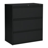 Lateral Filing Cabinet, Steel, 3 Drawers, 36" W x 19-1/4" D x 39-3/50" H, Black OP905 | Globex Building Supplies Inc.