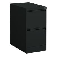 Vertical Filing Cabinet, Steel, 2 Drawers, 15-1/7" W x 25" D x 29" H, Black OP912 | Globex Building Supplies Inc.