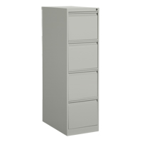 Vertical Filing Cabinet, Steel, 4 Drawers, 15-1/7" W x 25" D x 52" H, Grey OP918 | Globex Building Supplies Inc.