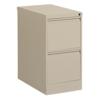 Vertical Filing Cabinet, Steel, 2 Drawers, 15-1/7" W x 25" D x 29" H, Beige OP920 | Globex Building Supplies Inc.