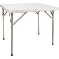 Folding Table, Square, 34" L x 34" W, Polyethylene, White OQ714 | Globex Building Supplies Inc.