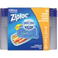 Ziploc<sup>®</sup> Mini Rectangle Food Container, Plastic, 355 ml Capacity, Clear OR133 | Globex Building Supplies Inc.