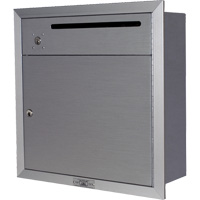 Recessed Collection Box, Wall -Mounted, 12-3/4" x 16-3/8", 2 Doors, Aluminum OR345 | Globex Building Supplies Inc.