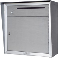 Collection Box, Wall -Mounted, 12-3/4" x 16-3/8", 2 Doors, Aluminum OR351 | Globex Building Supplies Inc.