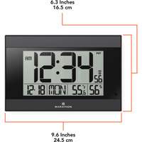 Self-Setting Digital Wall Clock with Auto Backlight, Digital, Battery Operated, Black OR501 | Globex Building Supplies Inc.