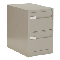 Vertical Filing Cabinet with Recessed Drawer Handles, 2 Drawers, 18.15" W x 26.56" D x 29" H, Beige OTE613 | Globex Building Supplies Inc.