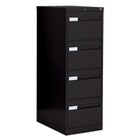 Vertical Filing Cabinet with Recessed Drawer Handles, 4 Drawers, 18.15" W x 26.56" D x 52" H, Black OTE624 | Globex Building Supplies Inc.