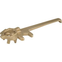 Deluxe Plug Wrenche, 1-1/4" Opening, 9" Handle, Non-sparking brass alloy PE359 | Globex Building Supplies Inc.