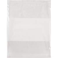 White Block Poly Bags, Reclosable, 15" x 12", 2 mils PF963 | Globex Building Supplies Inc.