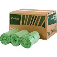 Certified Compostable Bags, Regular, 48" L x 42" W, Clear PG570 | Globex Building Supplies Inc.