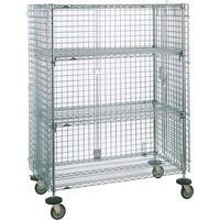 Security Carts, Chrome Plated, 21-1/2" x 68-1/2 x 38-1/2", 500 lbs. Capacity RL408 | Globex Building Supplies Inc.
