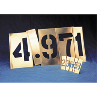 Gothic Brass Interlocking Stencils - Individual Letters & Numbers, Number, 6" SF326 | Globex Building Supplies Inc.