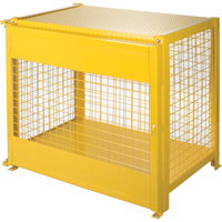 Gas Cylinder Cabinets, 6 Cylinder Capacity, 44" W x 30" D x 37" H, Yellow SAF836 | Globex Building Supplies Inc.