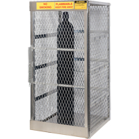 Aluminum LPG Cylinder Locker Storage, 10 Cylinder Capacity, 30" W x 32" D x 65" H, Silver SAI576 | Globex Building Supplies Inc.