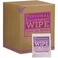 Personal Equipment Wipes, 100 Wipes, 8-3/16" x 5-1/4" SAY553 | Globex Building Supplies Inc.