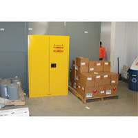Flammable Storage Cabinet, 45 gal., 2 Door, 43" W x 65" H x 18" D SGU466 | Globex Building Supplies Inc.