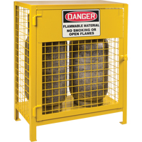 Gas Cylinder Cabinets, 2 Cylinder Capacity, 30" W x 17" D x 37" H, Yellow SEB837 | Globex Building Supplies Inc.