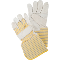 Patch Palm Fitters Gloves, Large, Grain Cowhide Palm, Cotton Inner Lining SEC594 | Globex Building Supplies Inc.
