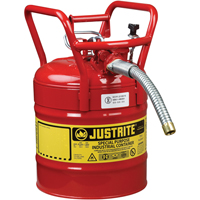 D.O.T. AccuFlow™ Safety Cans, Type II, Steel, 5 US gal., Red, FM Approved SED120 | Globex Building Supplies Inc.