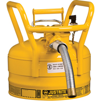 D.O.T. AccuFlow™ Safety Cans, Type II, Steel, 2.5 US gal., Yellow, FM Approved SED122 | Globex Building Supplies Inc.
