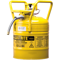 D.O.T. AccuFlow™ Safety Cans, Type II, Steel, 5 US gal., Yellow, FM Approved SED123 | Globex Building Supplies Inc.