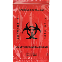Infectious Waste Bags, Infectious Waste, 9" L x 6" W, 25 /pkg. SEE694 | Globex Building Supplies Inc.