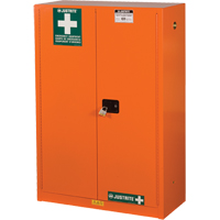 Emergency Preparedness Storage Cabinets, Steel, 4 Shelves, 65" H x 43" W x 18" D, Orange SEG860 | Globex Building Supplies Inc.
