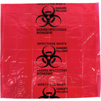 Dynamic™ Infectious Waste Bags, Infectious Waste, 24" L x 24" W, 12 microns, 50 /pkg. SGQ005 | Globex Building Supplies Inc.