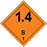 Étiquettes de manutention de matières dangereuses, 4" lo x 4" la, Noir/orange SGQ529 | Globex Building Supplies Inc.