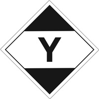 "Y" Limited Quantity Air Shipping Labels, 4" L x 4" W, Black on White SGQ531 | Globex Building Supplies Inc.