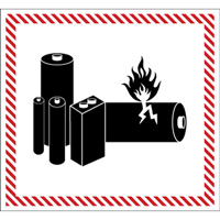 Hazardous Material Handling Labels, 4-1/2" L x 5-1/2" W, Black on Red SGQ532 | Globex Building Supplies Inc.