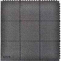 Cushion-Ease<sup>®</sup> Interlocking Anti-Fatigue Mat, Pebbled, 3' x 3' x 3/4", Black, Natural Rubber SGX894 | Globex Building Supplies Inc.