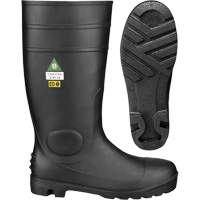 Safety Boots, PVC, Steel Toe, Size 10 SHE679 | Globex Building Supplies Inc.