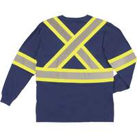 Long Sleeve Safety T-Shirt, Cotton, X-Small, Navy Blue SHJ014 | Globex Building Supplies Inc.