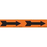 Arrow Pipe Markers, Self-Adhesive, 2-1/4" H x 7" W, Black on Orange SI723 | Globex Building Supplies Inc.