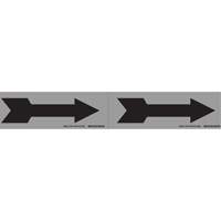 Arrow Pipe Markers, Self-Adhesive, 2-1/4" H x 7" W, Black on Grey SI725 | Globex Building Supplies Inc.