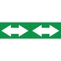 Dual Direction Arrow Pipe Markers, Self-Adhesive, 2-1/4" H x 7" W, White on Green SI729 | Globex Building Supplies Inc.